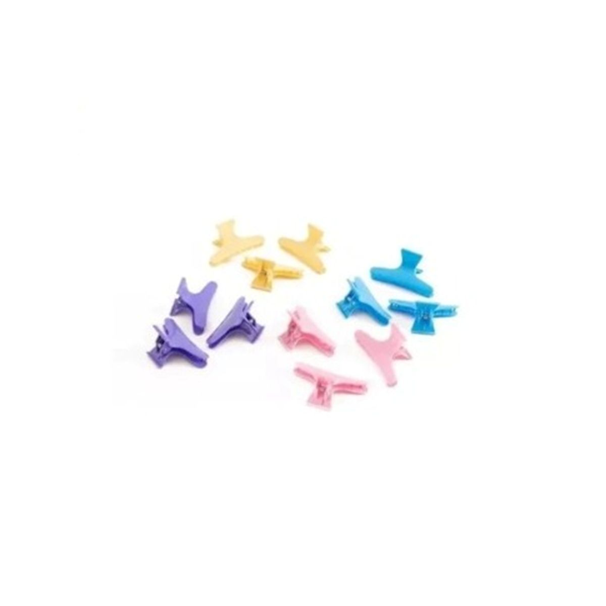GENERICO - Set de 12 Pinzas Tomadores de cabello Colores Peluqueria