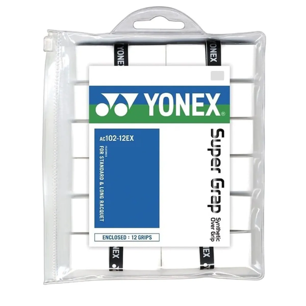 YONEX - Overgrip Yonex Super Grap Blanco X12 Tenis Padel