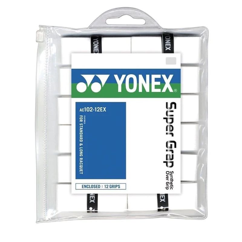 YONEX - Overgrip Yonex Super Grap Blanco X12 Tenis Padel