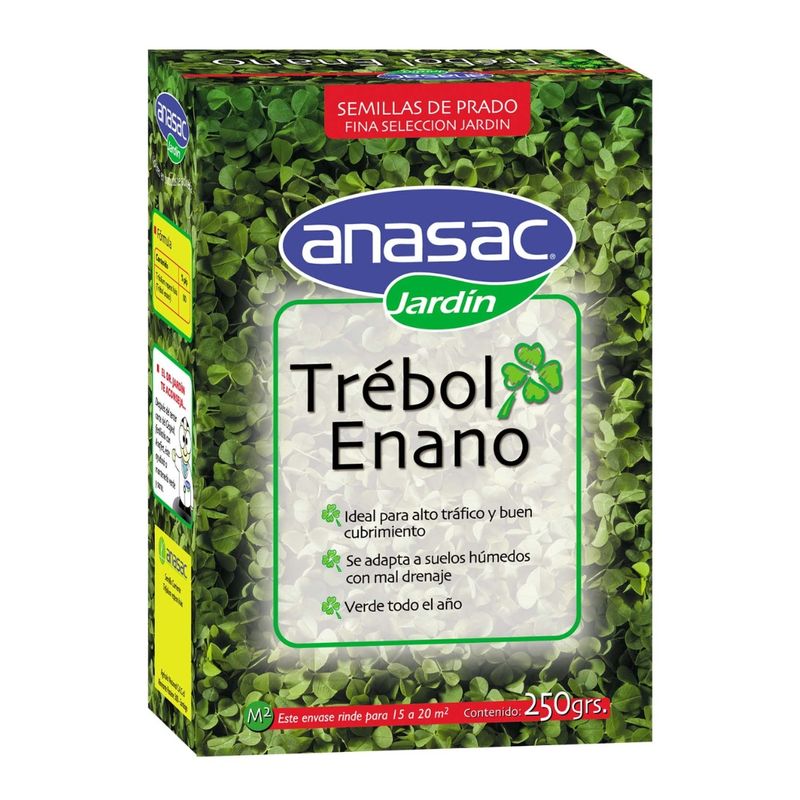 ANASAC - Semillas De Pasto Prado Trébol Enano 250 Grs Anasac