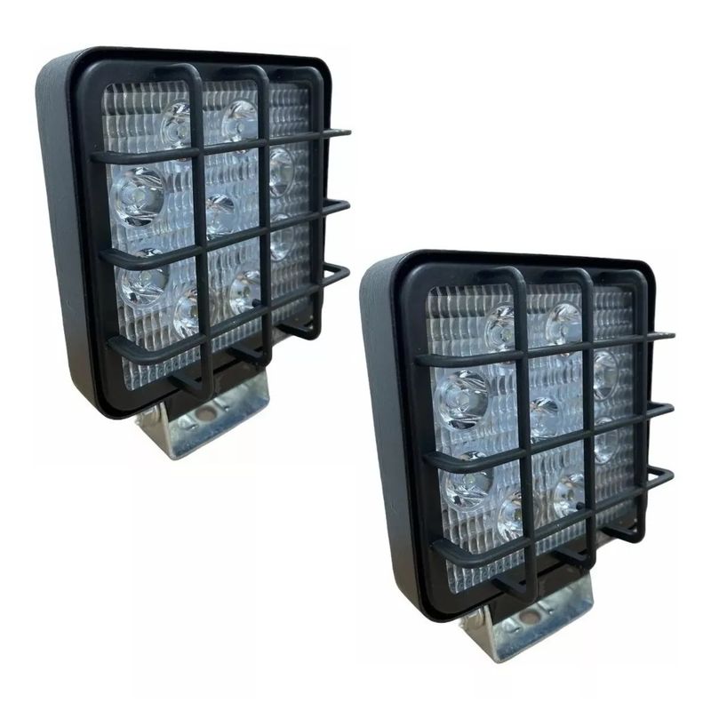 GENERICO - Pack X2 Focos Led Para Autos 27w Neblinero Led 4x4 Protector