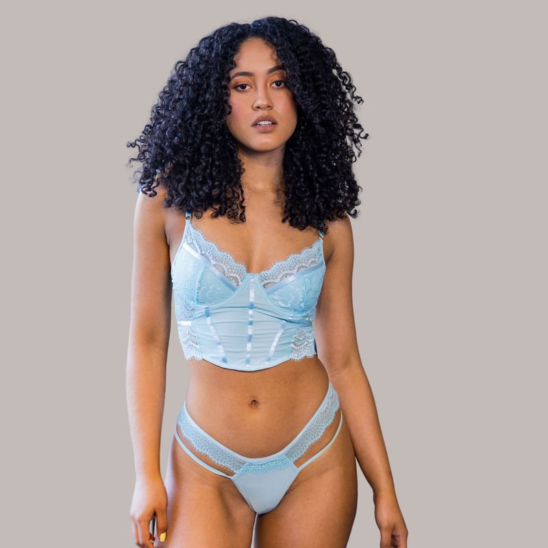 TUPPE - CONJUNTO DE ENCAJE BUSTIER MALLORCA- TUPPÉ