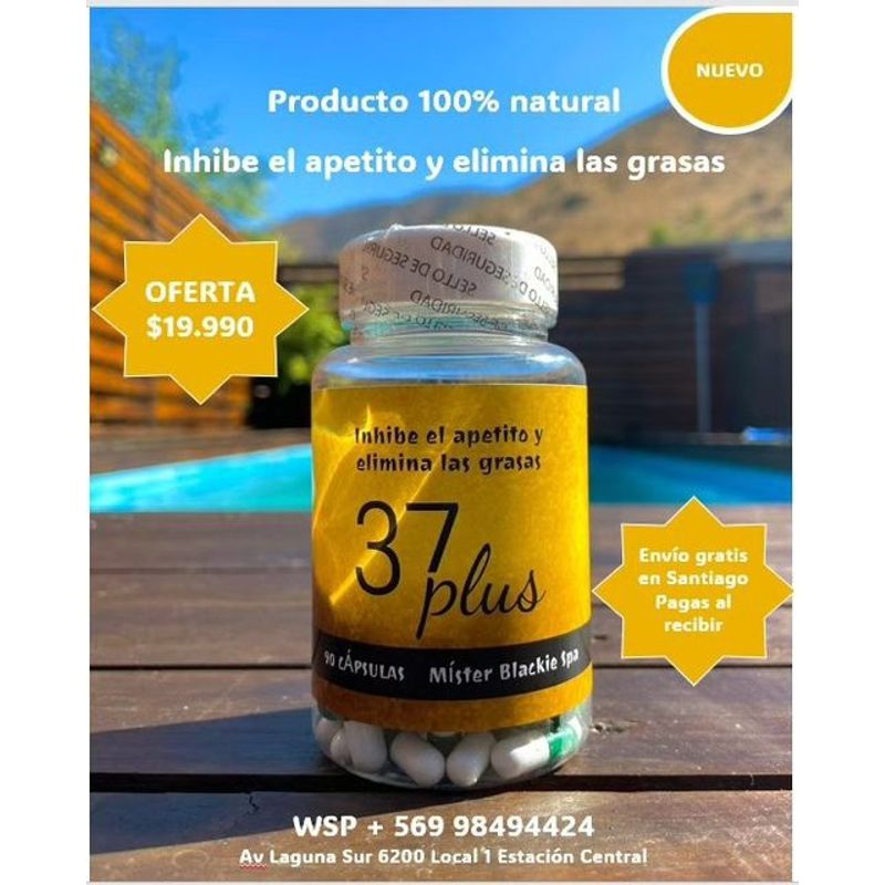GENERICO - 37 Plus Inhibidor de Apetito y Eliminador de Grasas.