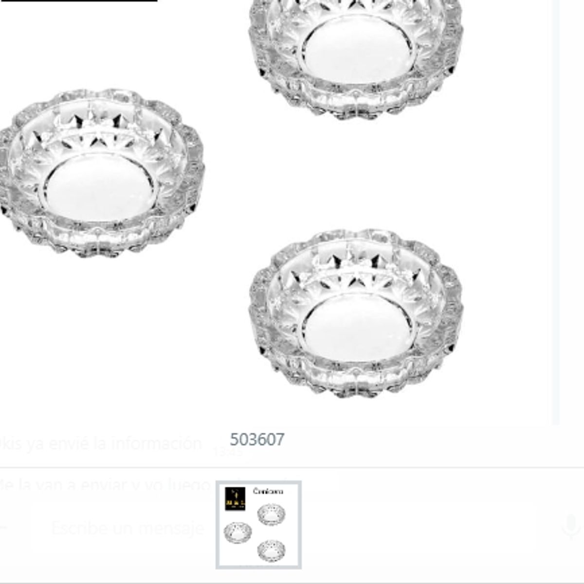 GENERICO - Set De 3 Cenicero De Vidrio Diseño Decorativo