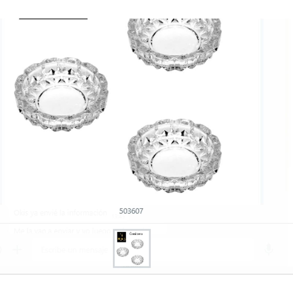 GENERICO - Set De 3 Cenicero De Vidrio Diseño Decorativo