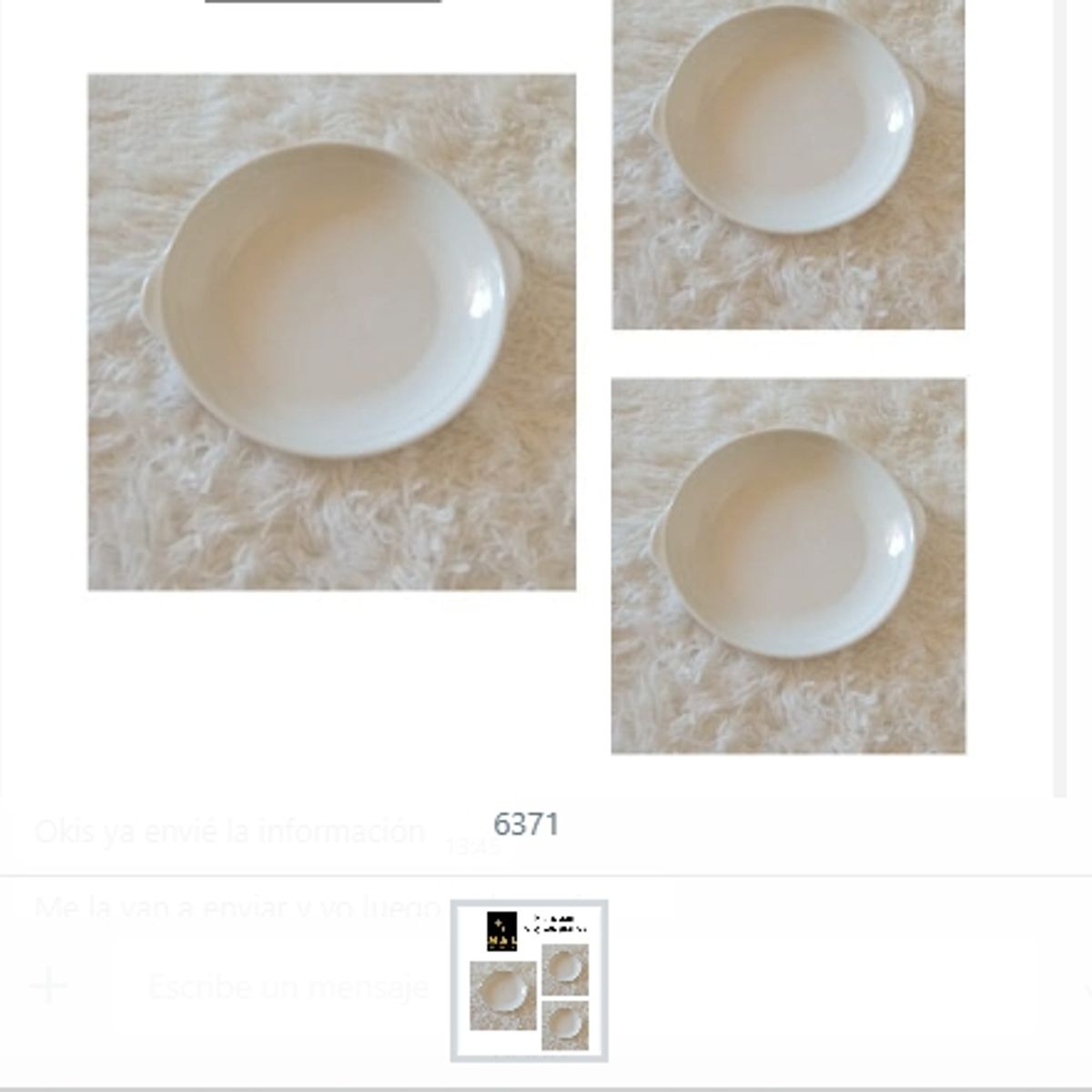 GENERICO - Plato Con Orejitas Grande Semi Hondo