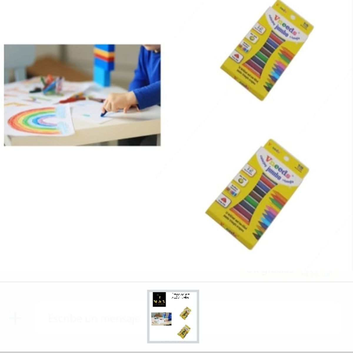 GENERICO - Crayones De Cera Set 12 Unidades