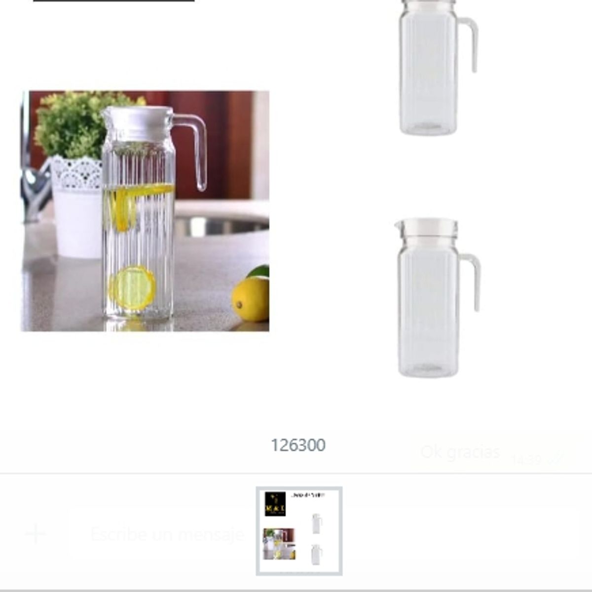 GENERICO - Jarra De Vidrio Utencilios De Cocina