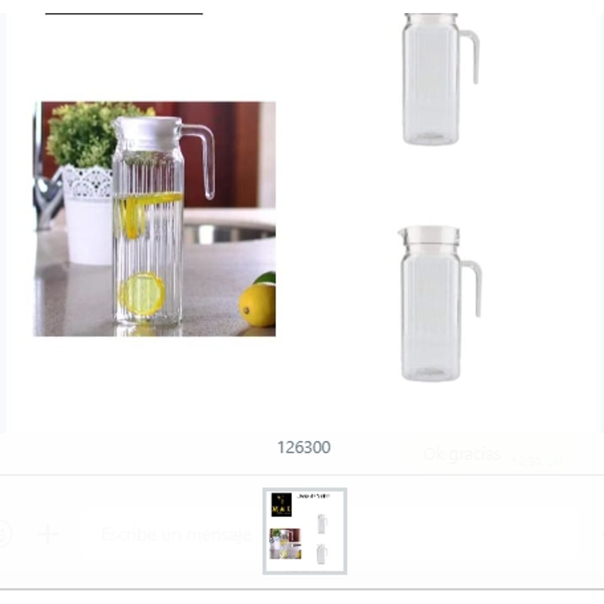 GENERICO - Jarra De Vidrio Utencilios De Cocina