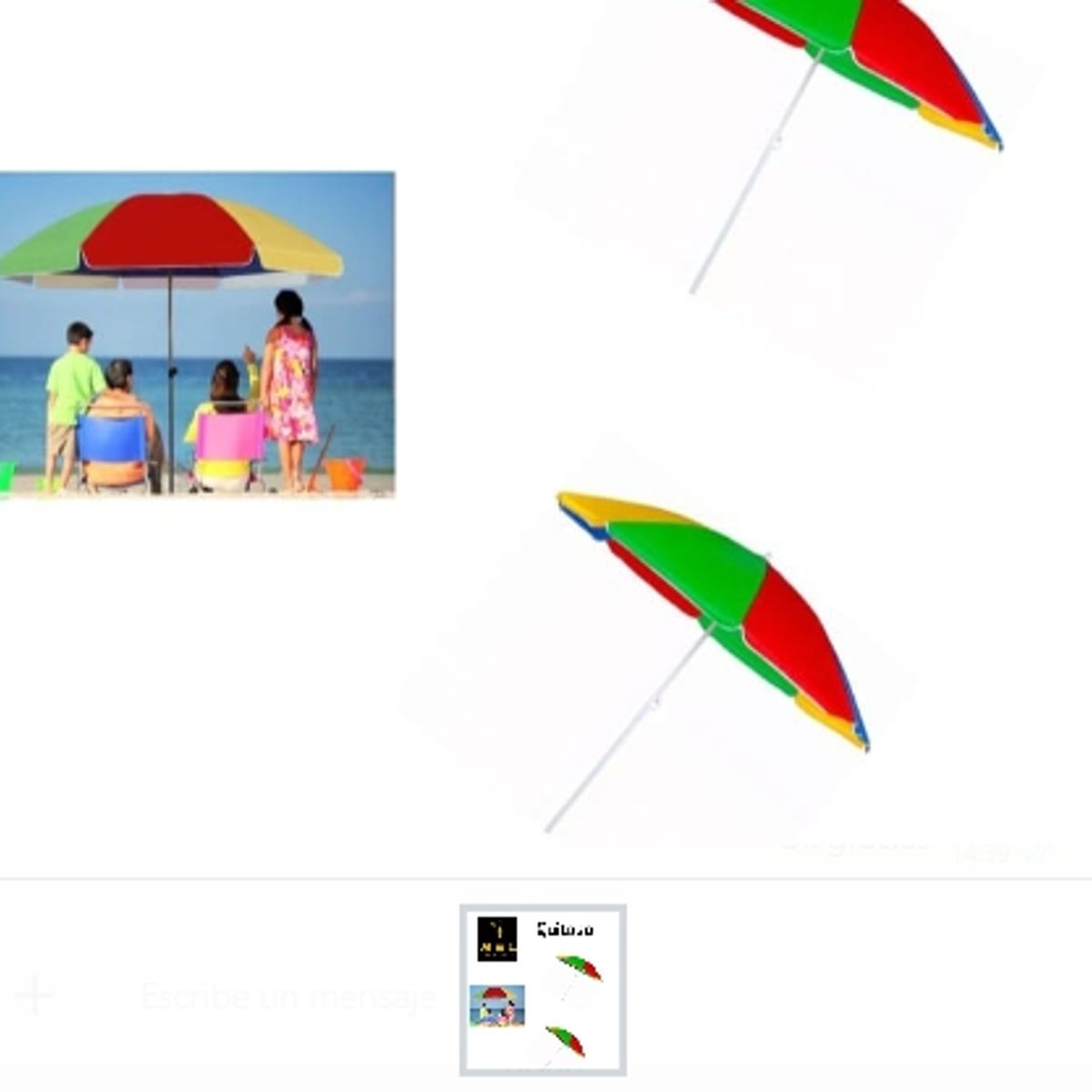 GENERICO - Quitasol Playa Para Sombra Quitasol