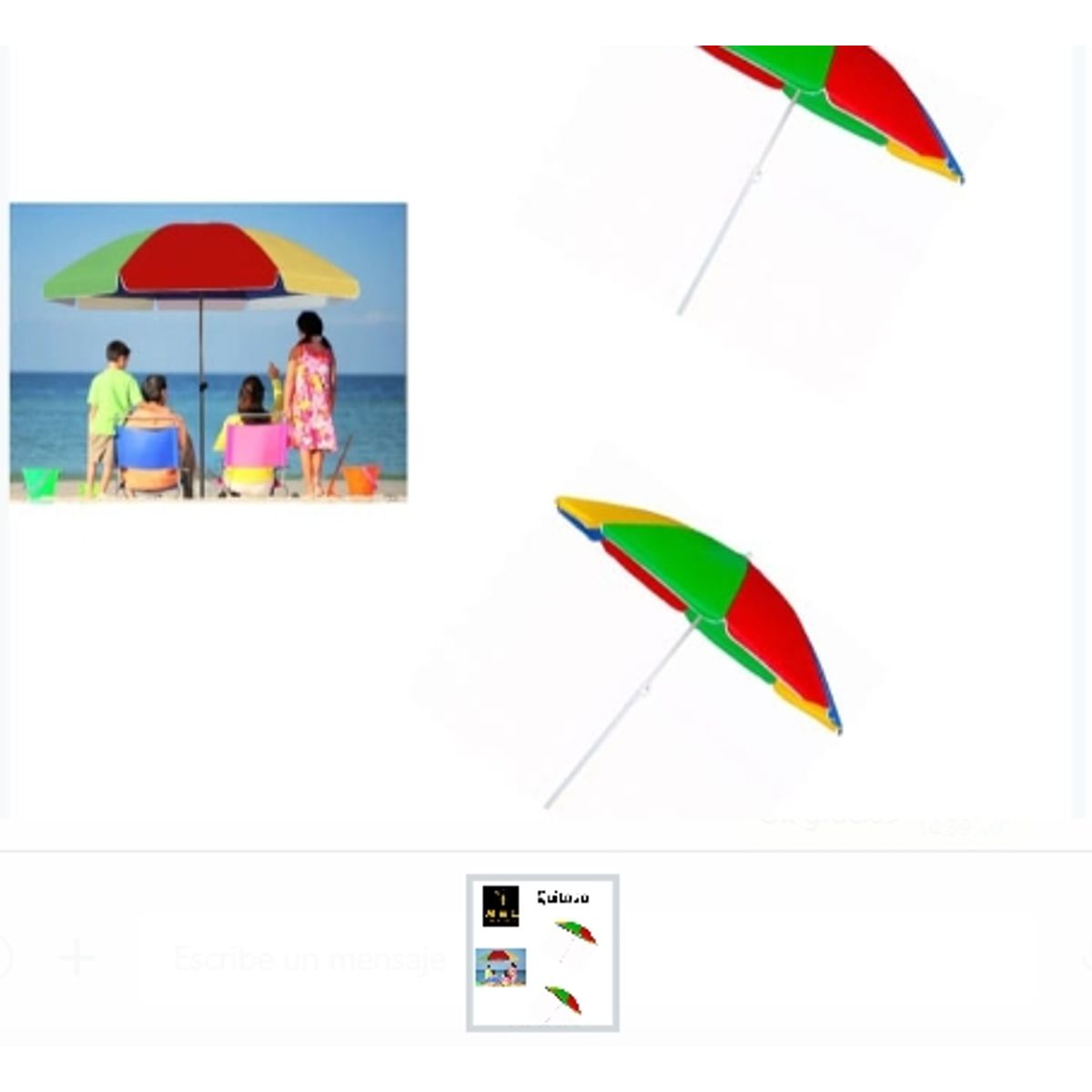 GENERICO - Quitasol Playa Para Sombra Quitasol