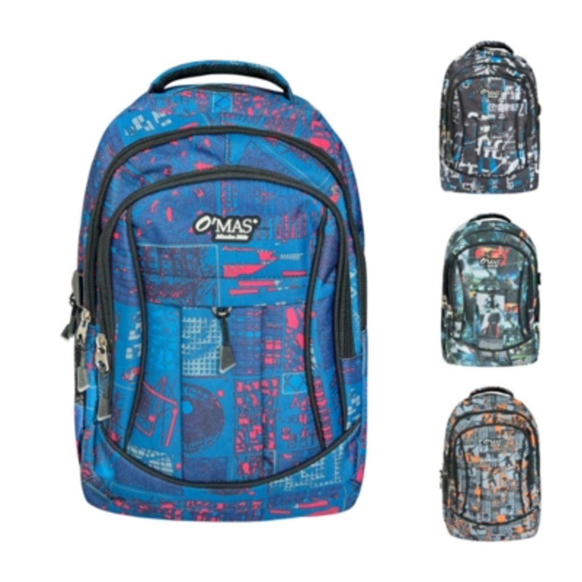 UTILISIMO - Mochila escolar unisex con lonchera y estuche 45x30x13cm Surtido