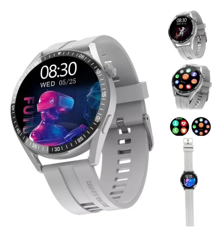 Reloj Wh-8 Inteligente Smartwatch Gris Realiza Llamadas