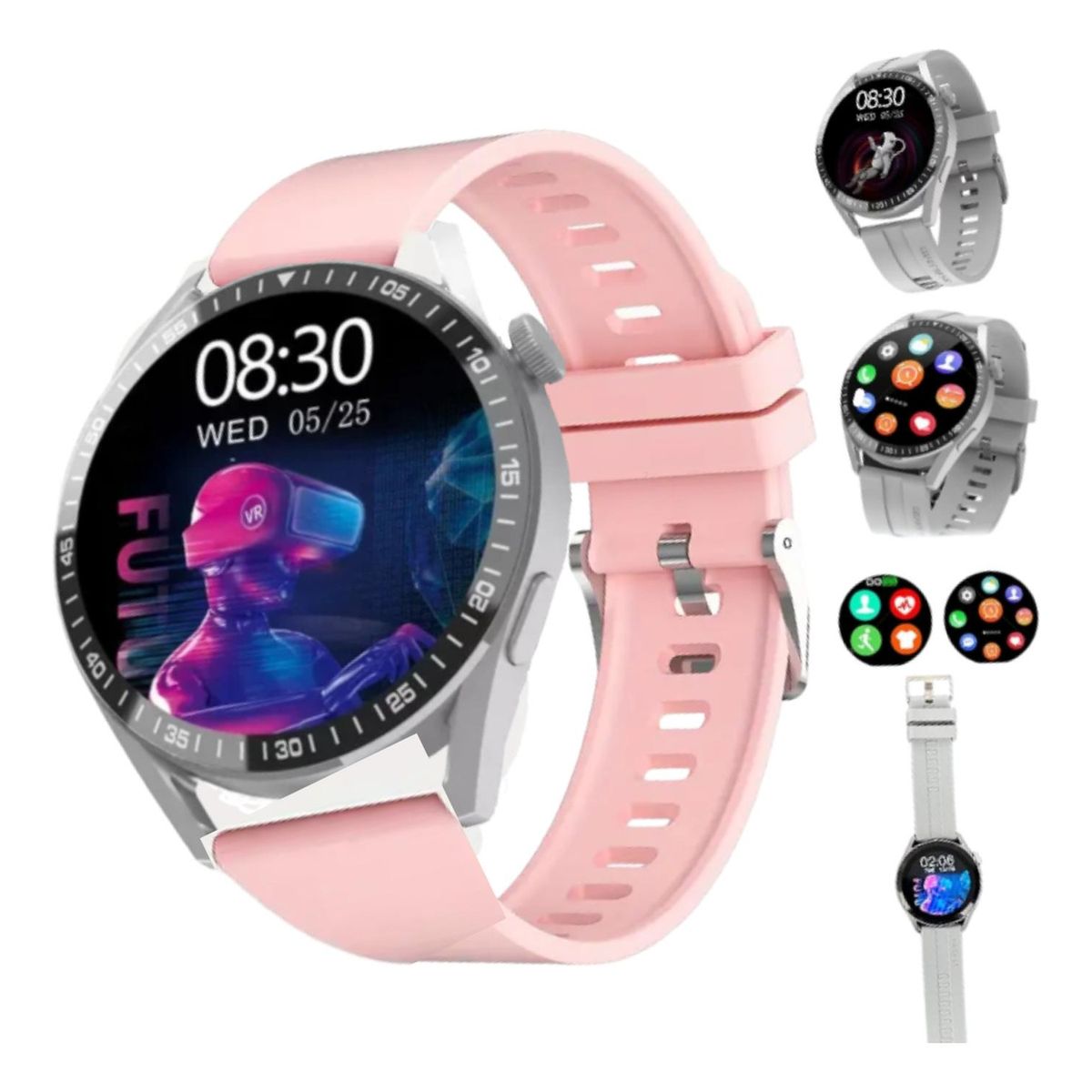 UNIVERSAL - Reloj Wh8 Inteligente Smartwatch Rosado  Recibe Llamadas
