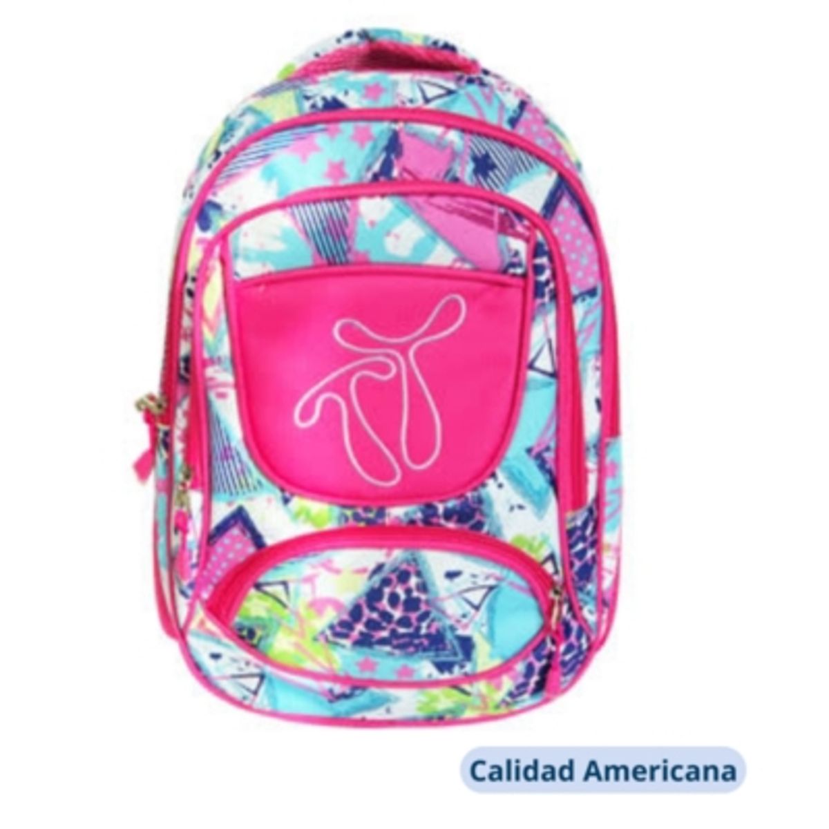 UTILISIMO - Mochila escolar con estampado colorido con estuche 43x30x13cm