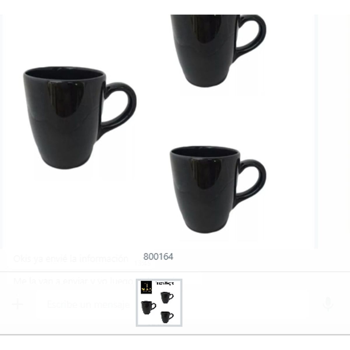 GENERICO - Tazón Negro Ceramica Bebidas Calientes