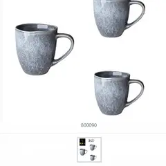 GENERICO - Taza Gris Relieve Para Bebidas Calientes