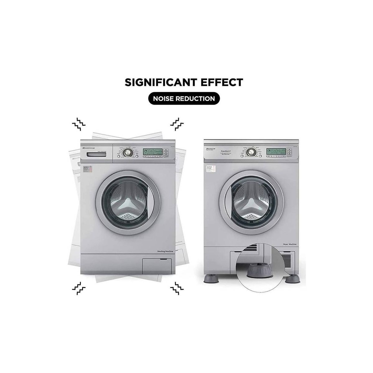 GENERICO - Almohadilla Antideslizante Antivibracion Para Lavadora Refri