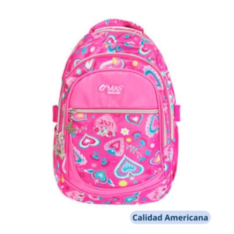 UTILISIMO - Mochila Escolar de Niña con Estuche de Lapices 38x26x125 cm