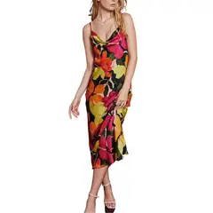 CAPRICHOSA - Midi Vestido lencero estampado