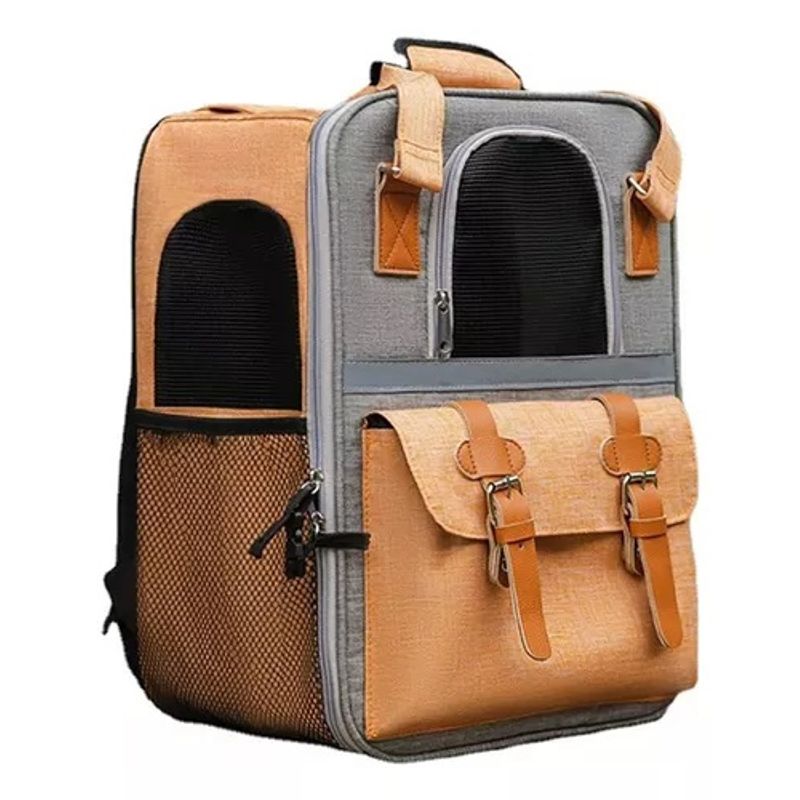 GENERICO - Bolso Mochila Porta Jaula Perros Gatos 262370 Naranja