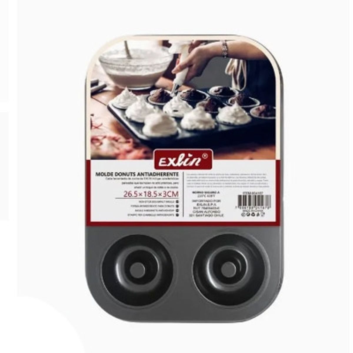 GENERICO - Molde de Donas 6 unidades Negro