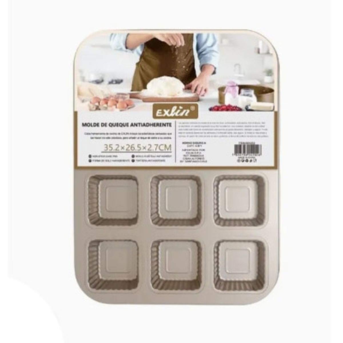 GENERICO - Molde de Queque dorado