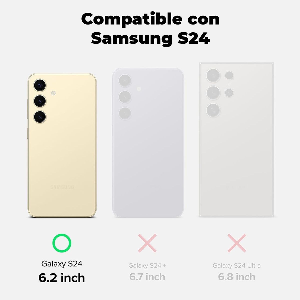 GENERICO - Carcasa para Samsung S24 Transparente Reforzada Antigolpes