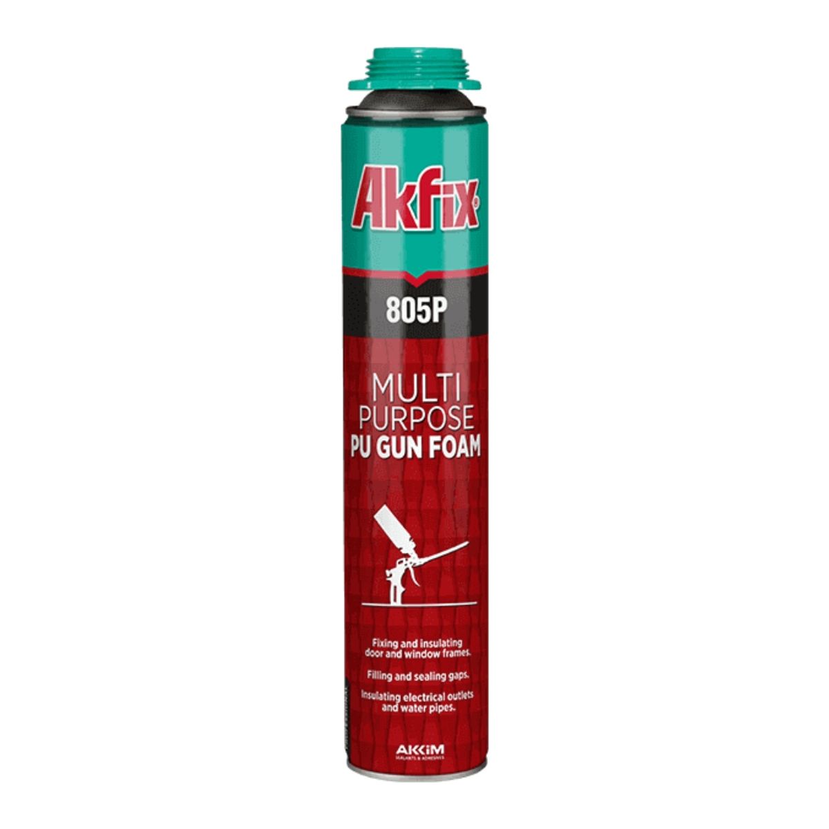 AKFIX - 6x Espuma Poliuretano Multiusos 805 P 750 ml Akfix