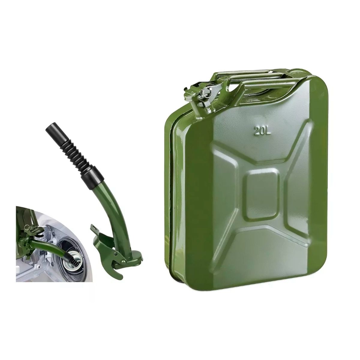 GENERICO - Bidón 20 Litros Metálico Combustible Con Dispensador