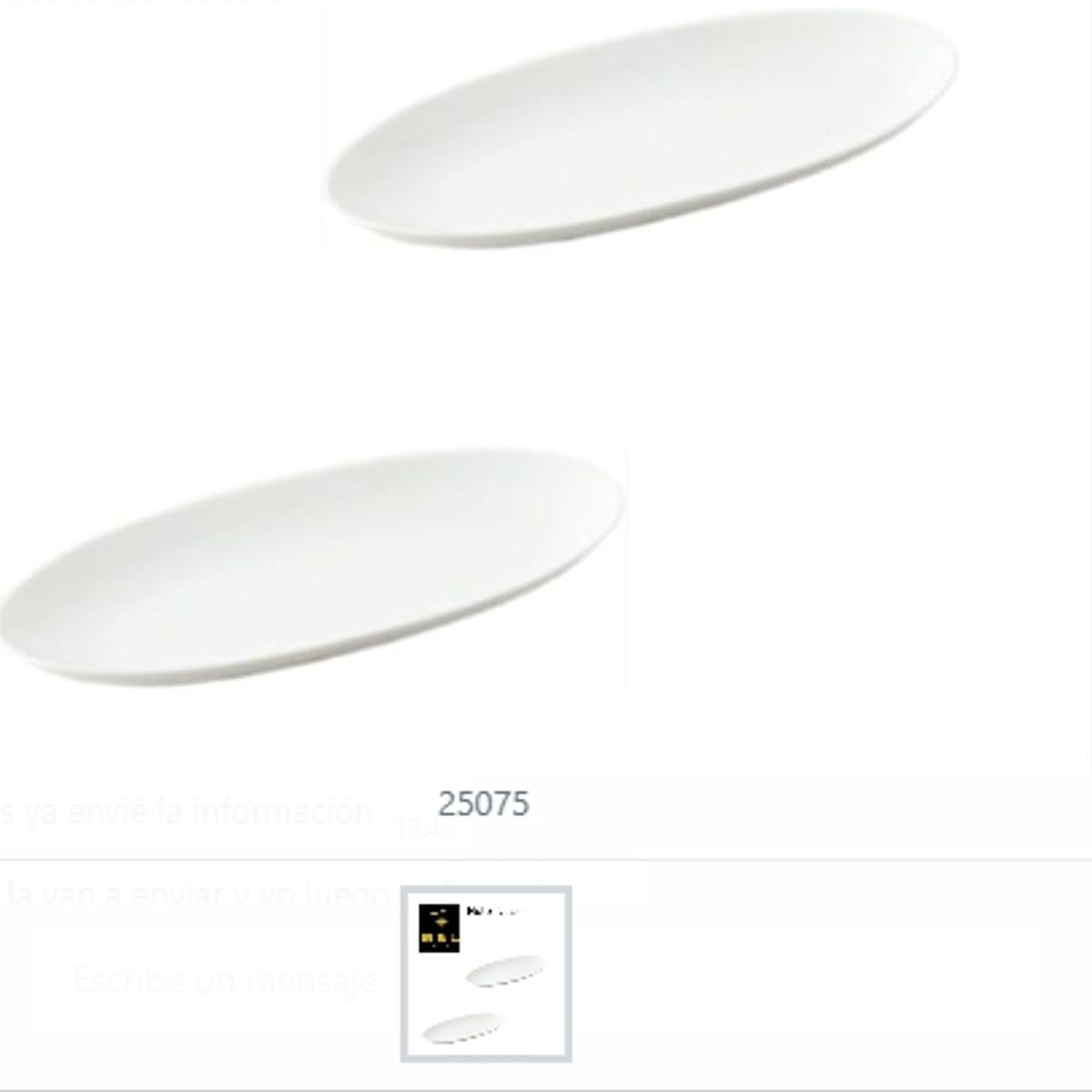 GENERICO - Plato Diseño Ovalado Para Alimentos