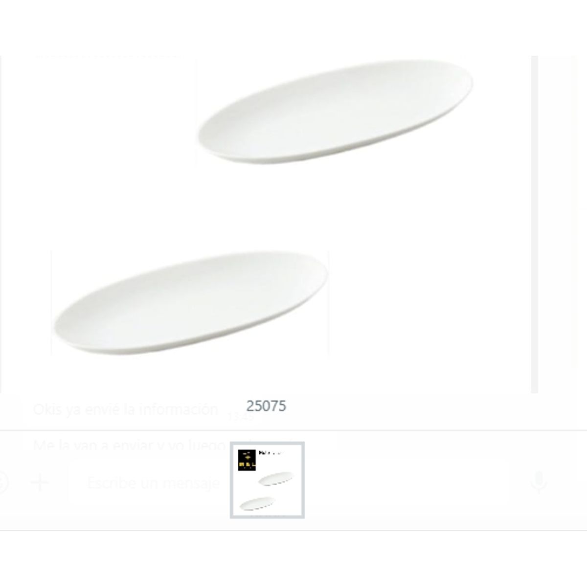 GENERICO - Plato Diseño Ovalado Para Alimentos