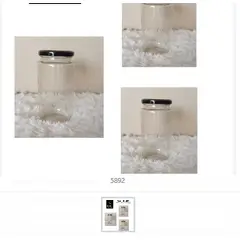 GENERICO - Frasco De Vidrio Tapa Negra Grande