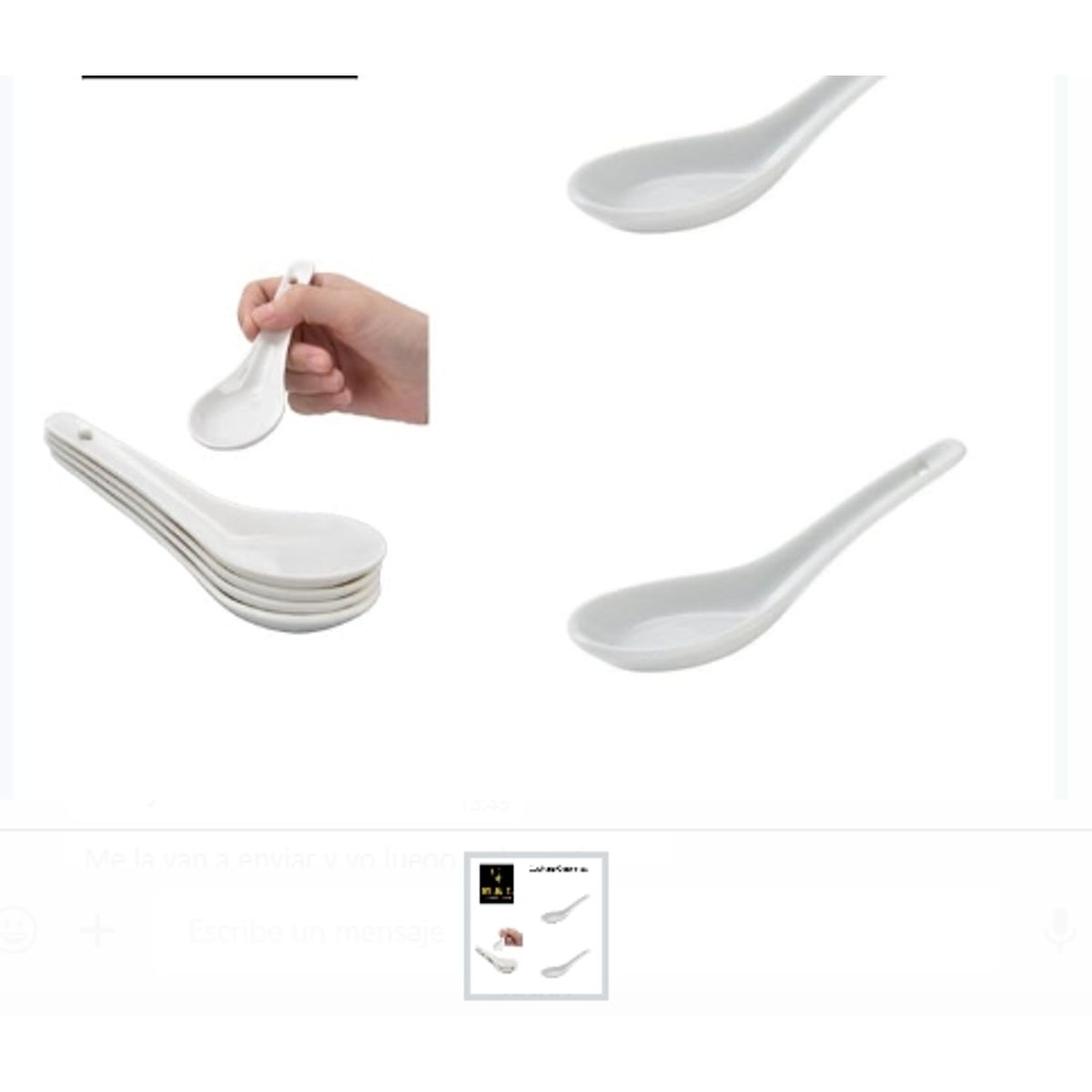 GENERICO - Cuchara Cerámica Set 5 Unidades Cucharas