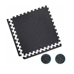GENERICO - Pack X 4 Tatami Alfombra Encastrable 60x60x1.2cm Goma Eva NEGRO