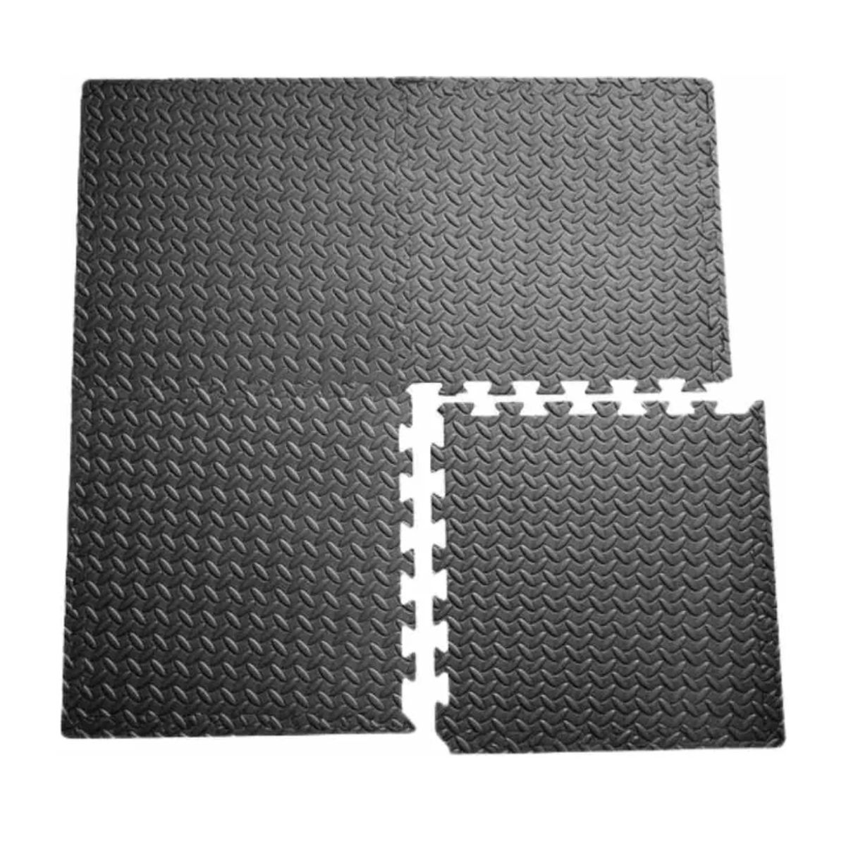 GENERICO - Pack X 4 Tatami Alfombra Encastrable 60x60x1.2cm Goma Eva NEGRO