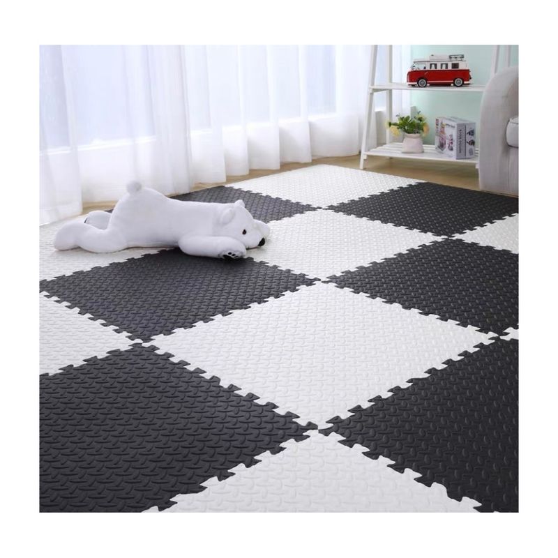 GENERICO - Pack X 4 Tatami Alfombra Encastrable 60x60x1.2cm Goma Eva BLANCO
