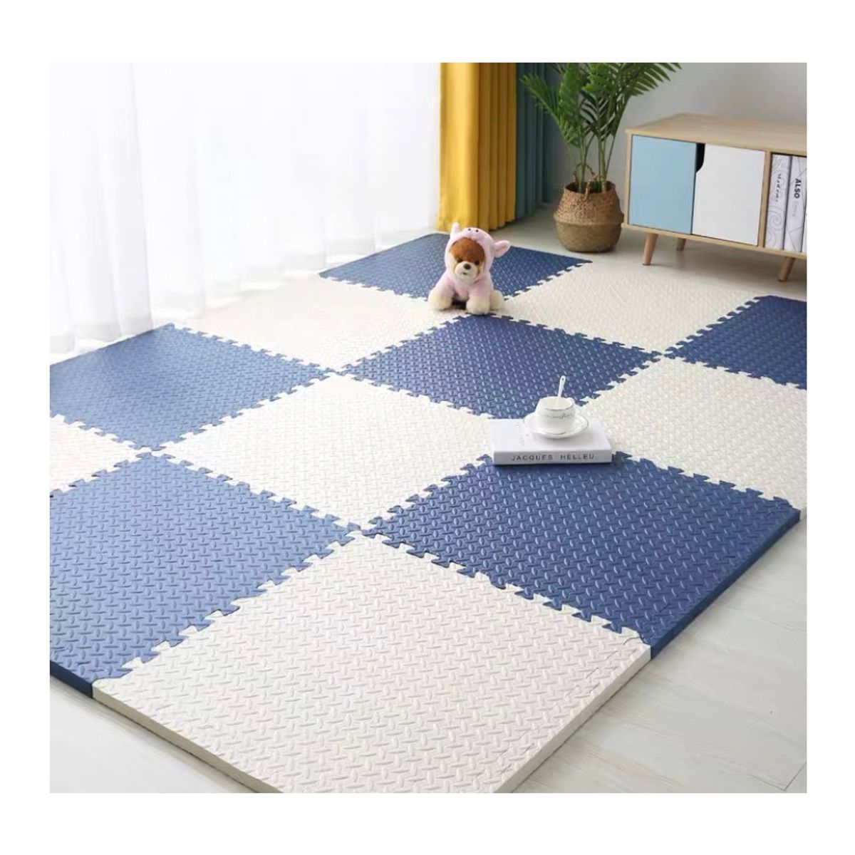 GENERICO - Pack X 4 Tatami Alfombra Encastrable 60x60x1.2cm Goma Eva AZUL