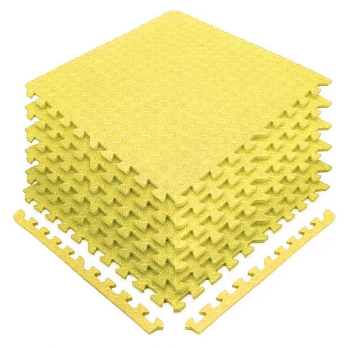 GENERICO - Pack X 4 Tatami Alfombra Encastrable 60x60x1.2cm Goma Eva Amarillo