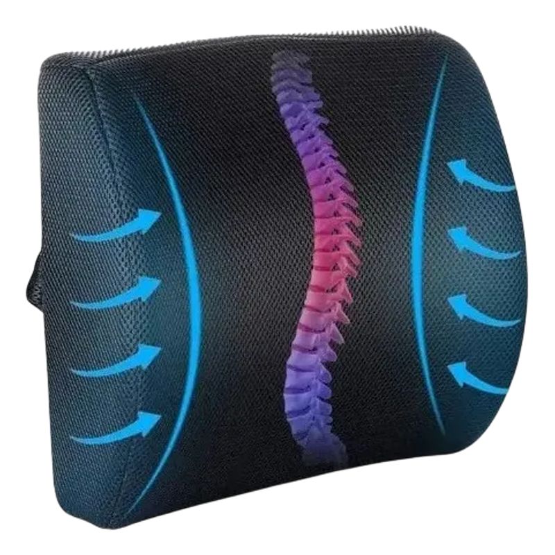 GENERICO - Cojin Con Soporte Lumbar Ergonometrico - Asiento