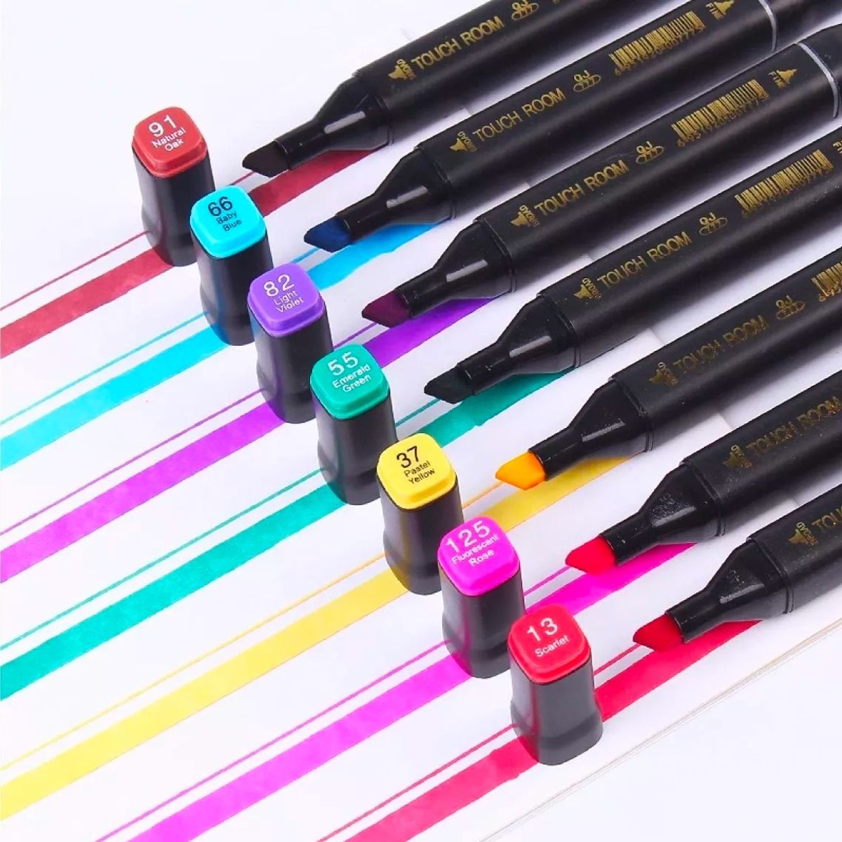 GENERICO - Set Marcadores Doble Punta 168pz Lapices Colores Plumones