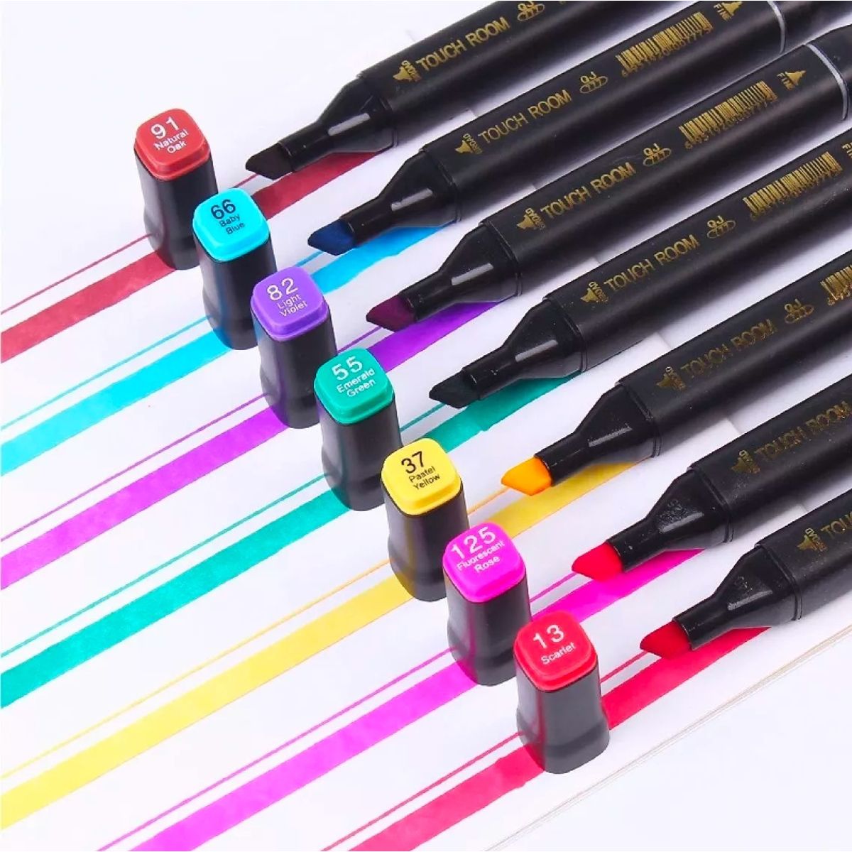 GENERICO - Set Marcadores Doble Punta 168pz Lapices Colores Plumones