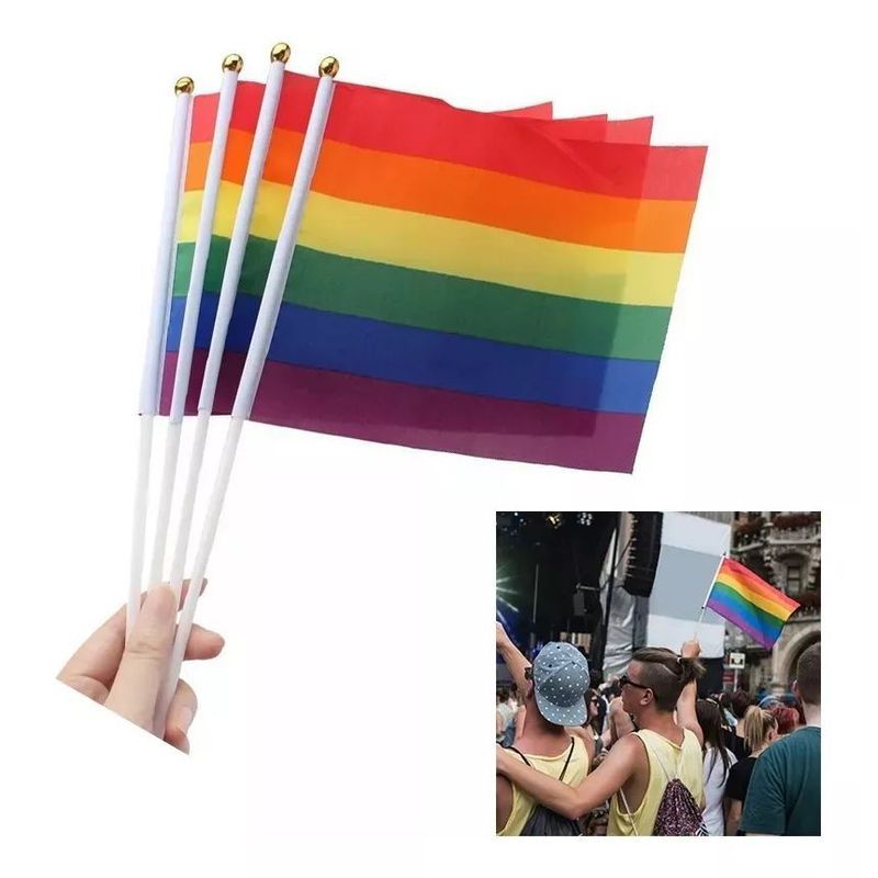 KUANGYE - Pack 10 Banderines Pride Orgullo   Lgbt Bandera Arcoiris