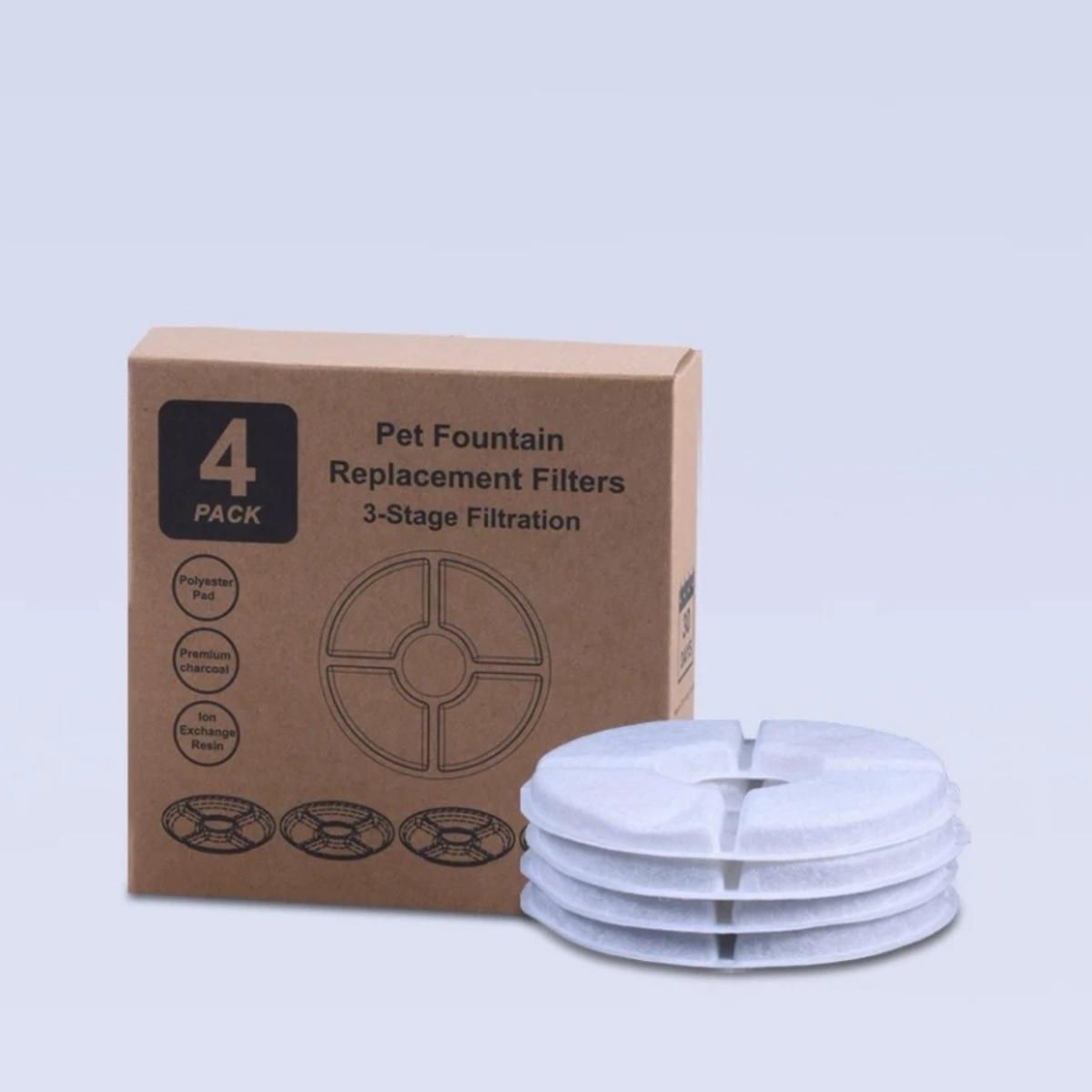 GENERICO - Filtros Bebederos Fuente De Agua Perros Y Gatos Pack X8