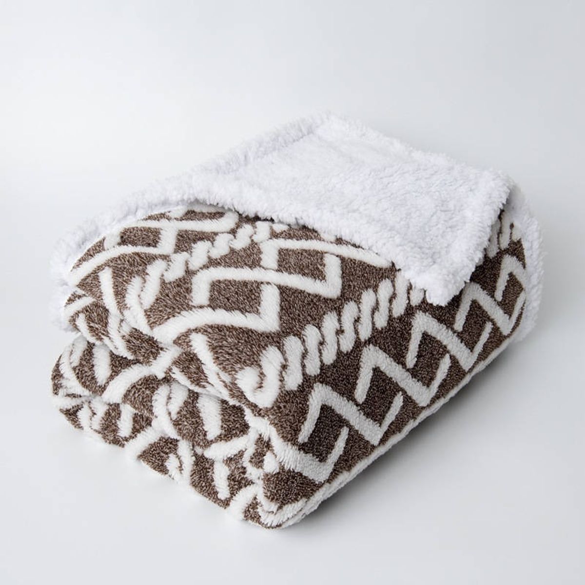 WILDSENS - Frazada Sherpa 1.5 Plazas Kakhi (150x200cm)