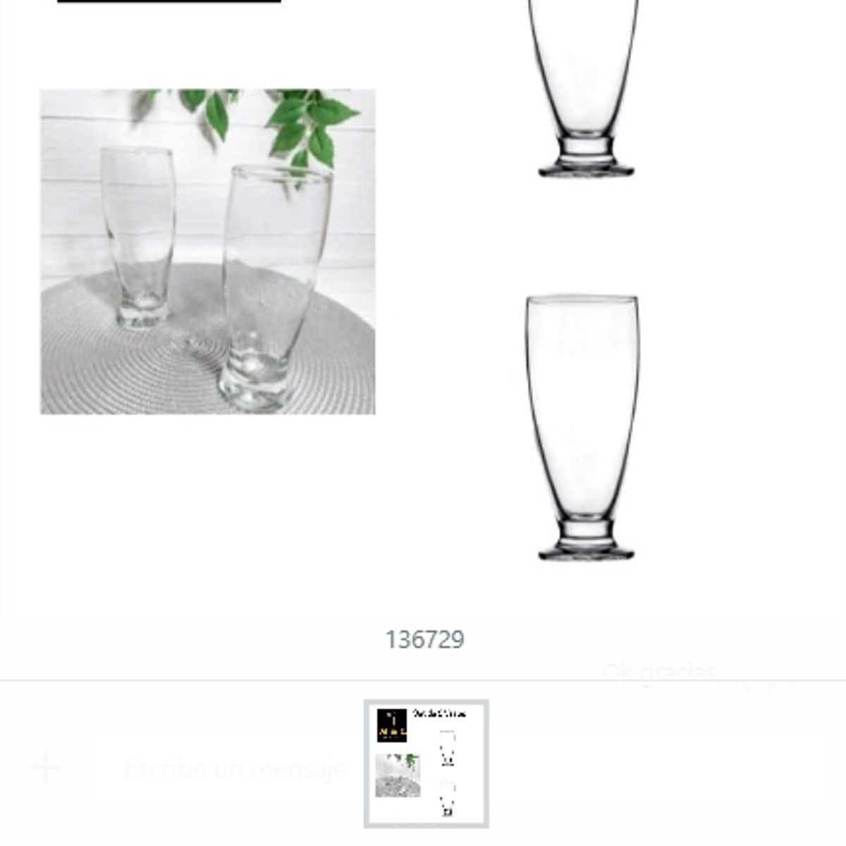 GENERICO - Set De 6 Vasos De Vidrio Diseño Adorable