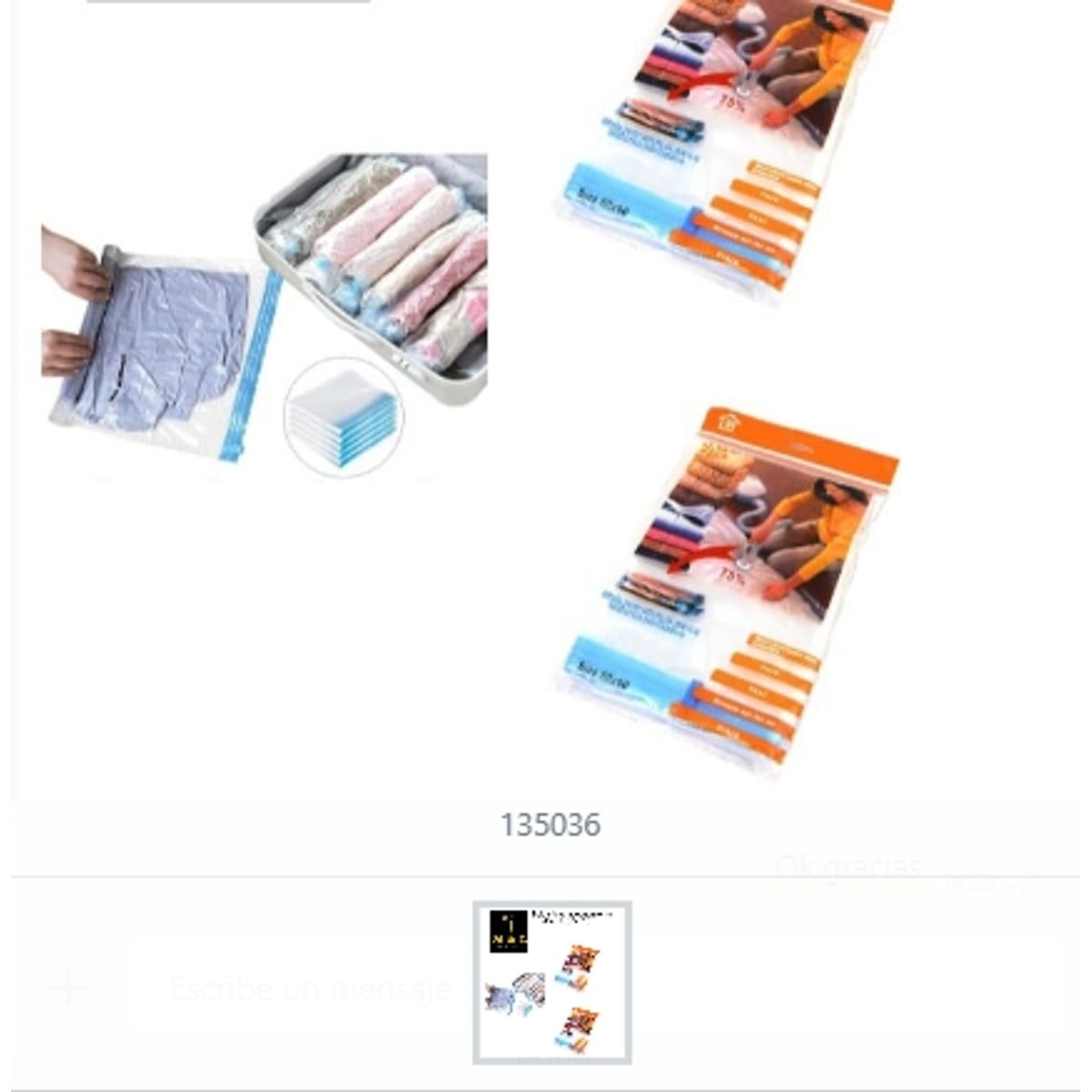 GENERICO - Bolsa De Almacenamiento Al Vacio  80x110 cm