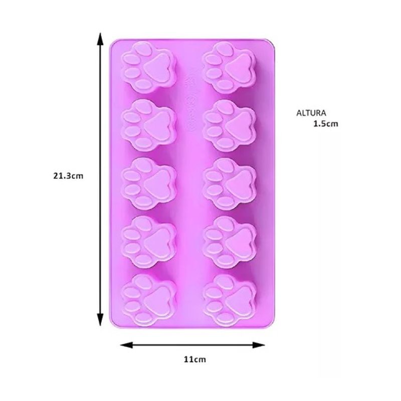 GENERICO - Set X6 Moldes De Chocolate Moldes Silicona Patitas Patas 10c