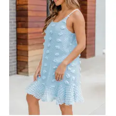 ARRAKASTA - Vestido celeste talla M