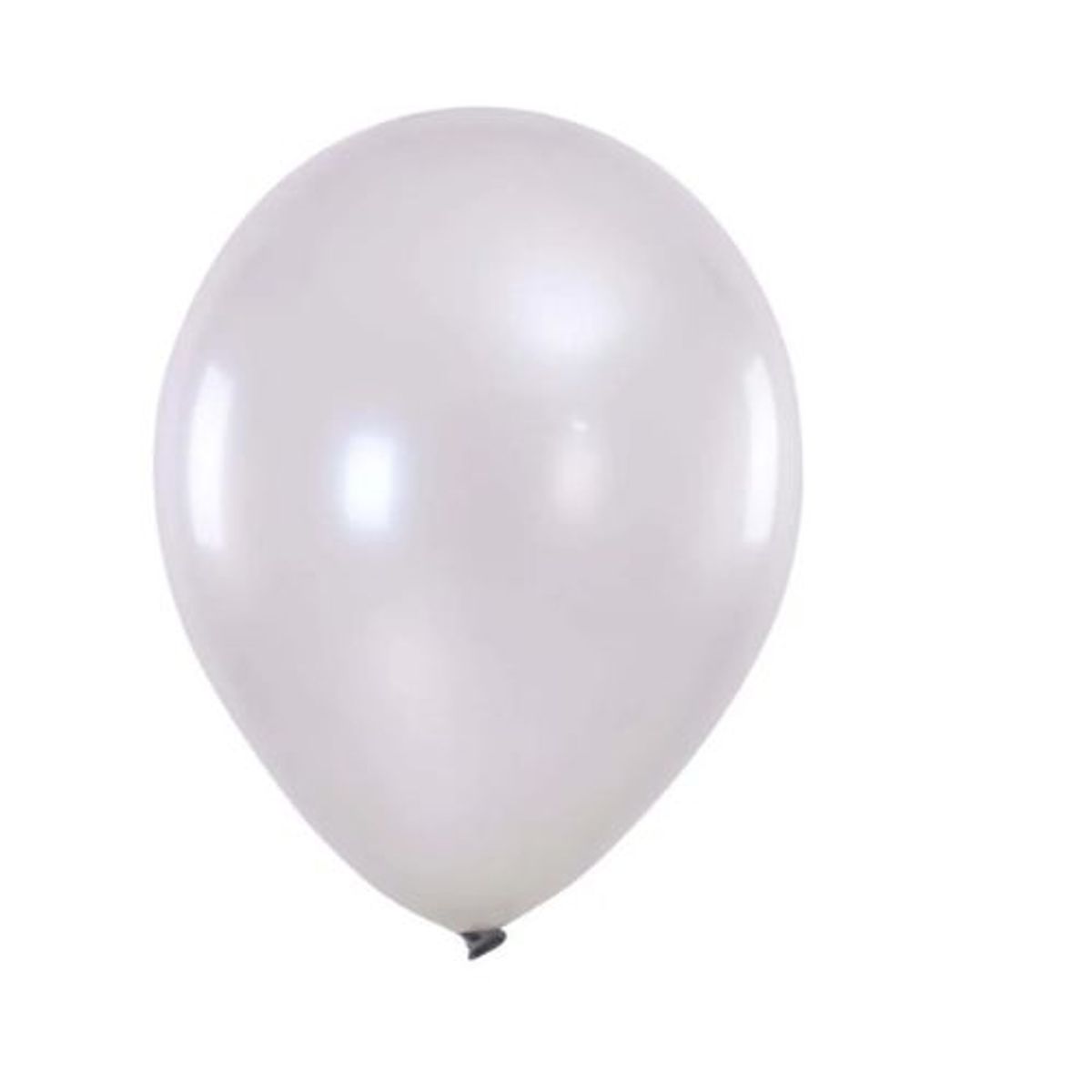 GENERICO - Globos Latex N9 Color Plateado Metalico 50 Pcs